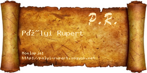 Pályi Rupert névjegykártya